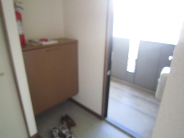 Entrance. There are shoe box