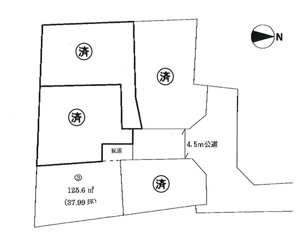 Compartment figure. Land price 8.9 million yen, Land area 125.6 sq m