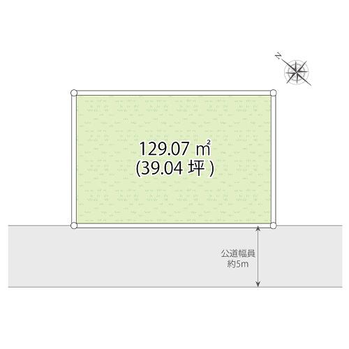 Compartment figure. Land price 14.8 million yen, Land area 129.07 sq m
