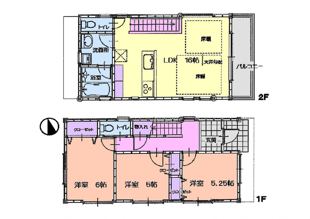 Floor plan. (Horinishi No3), Price 24,800,000 yen, 3LDK, Land area 102.71 sq m , Building area 79.07 sq m