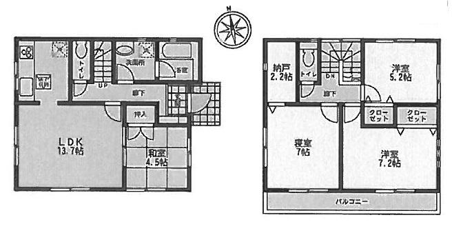 Floor plan. (3 Building), Price 25,800,000 yen, 4LDK, Land area 150.23 sq m , Building area 91.53 sq m