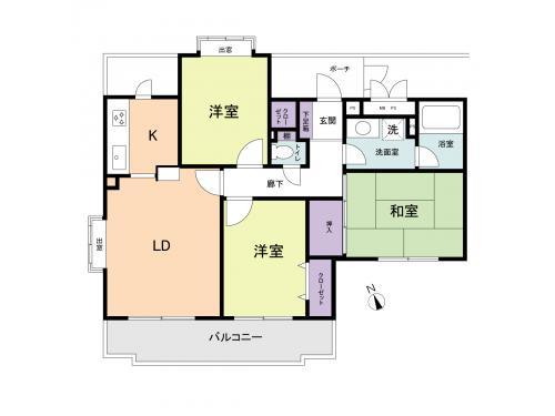 Floor plan. 3LDK, Price 11 million yen, Occupied area 68.17 sq m , Balcony area 12.27 sq m