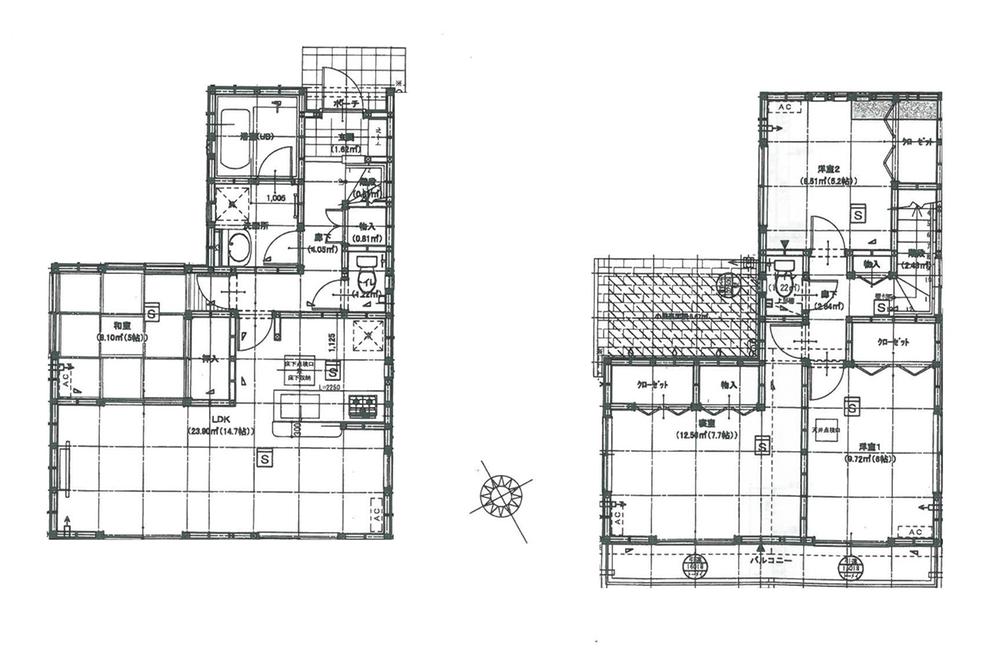 Floor plan. 22,800,000 yen, 4LDK, Land area 147.93 sq m , Building area 92.34 sq m