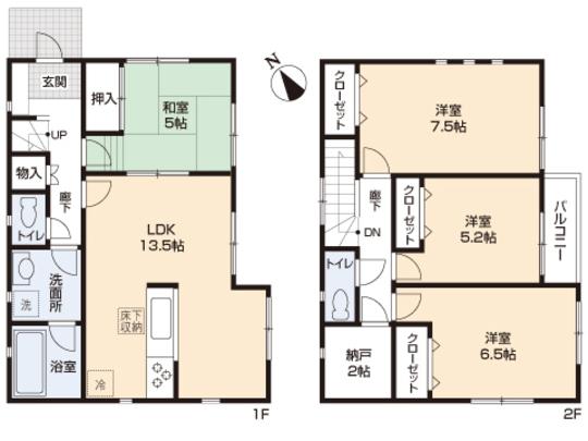 Floor plan. 24,800,000 yen, 4LDK, Land area 131.99 sq m , Building area 92.34 sq m floor plan