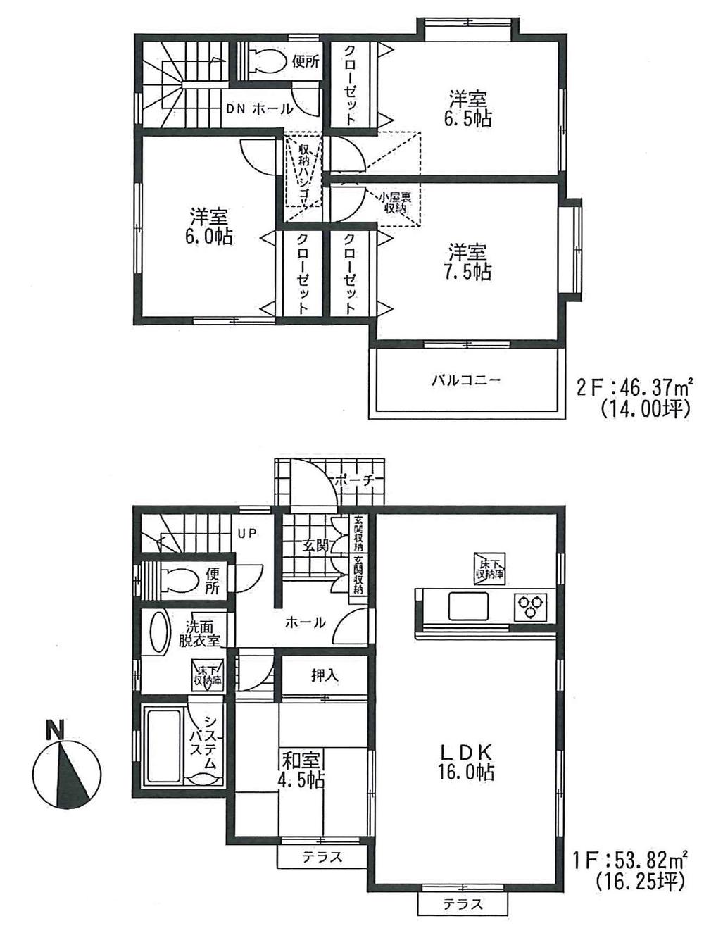 Floor plan. 23.8 million yen, 4LDK, Land area 138.97 sq m , Building area 100.19 sq m