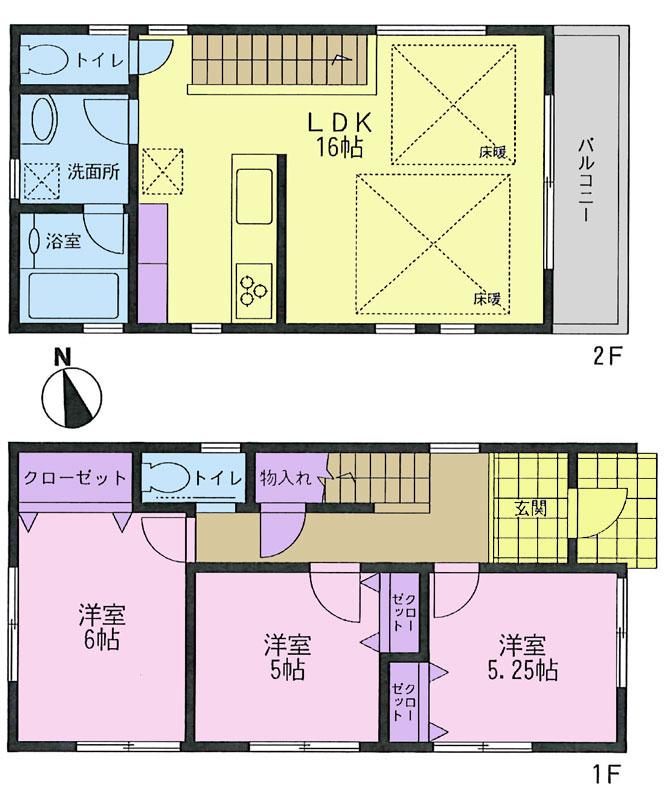 Floor plan. 24,800,000 yen, 3LDK, Land area 102.71 sq m , Building area 79.07 sq m