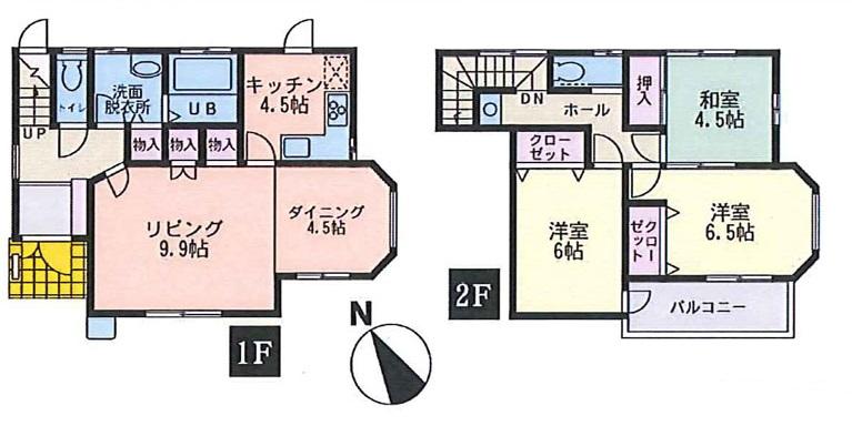 Floor plan. 26.5 million yen, 3LDK, Land area 165.53 sq m , Building area 92.83 sq m