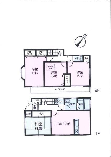 Floor plan. 16.8 million yen, 4LDK, Land area 180.26 sq m , Is a floor plan of the building area 85.92 sq m 4LDK. All rooms Cross Chokawa, lighting equipment ・ Fire alarm ・ Place the curtain rail. Renovation after it finishes the bling in the house cleaning.