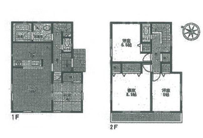 Floor plan. (1 Building), Price 21,800,000 yen, 4LDK, Land area 148.24 sq m , Building area 93.96 sq m