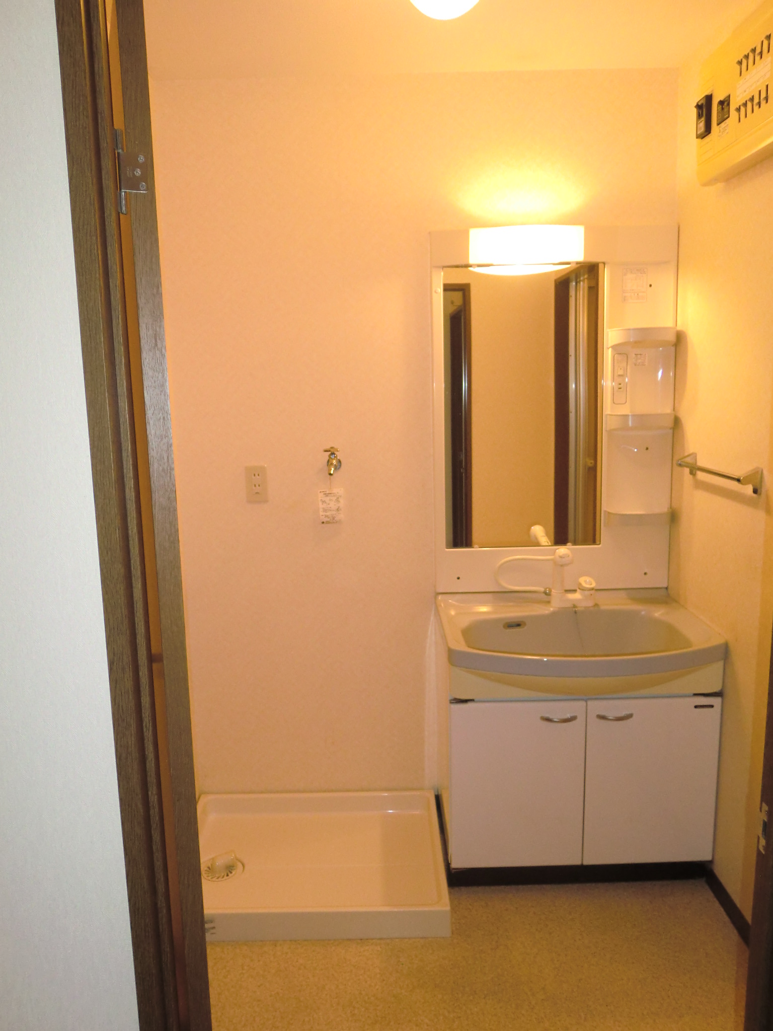 Washroom. Washbasin with shower Dresser ・ Laundry Area