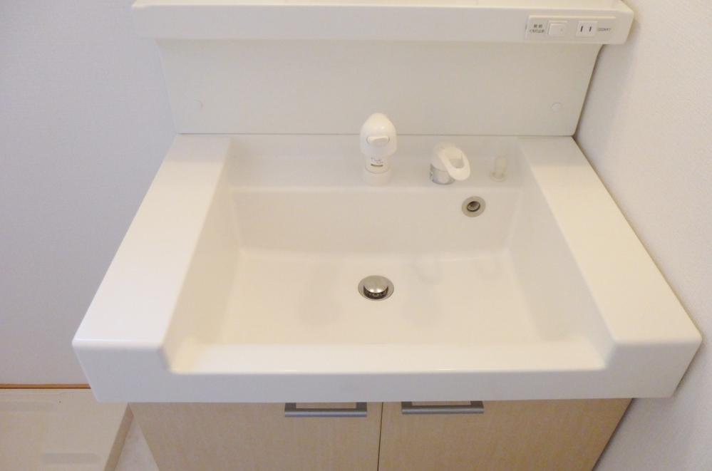 Wash basin, toilet. Shower Dresser