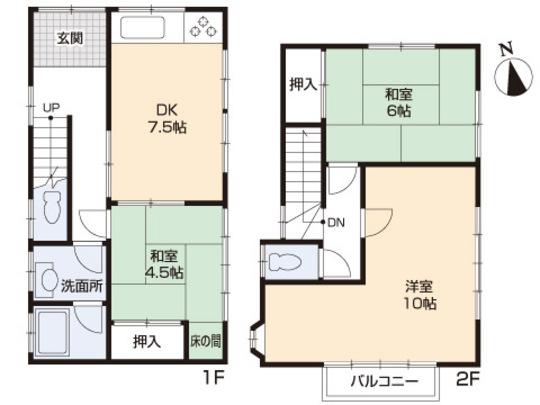Floor plan. 8 million yen, 3DK, Land area 87.77 sq m , Building area 71.46 sq m floor plan