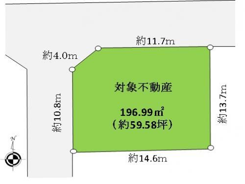 Compartment figure. Land price 17 million yen, Land area 196.99 sq m