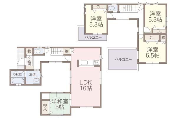 Floor plan. 24.5 million yen, 4LDK, Land area 138.23 sq m , Building area 97.71 sq m floor plan