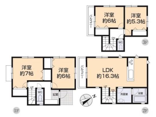 Floor plan. 30,026,000 yen, 4LDK, Land area 79.06 sq m , Building area 99.36 sq m floor plan