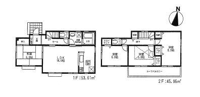 Floor plan. 30,800,000 yen, 4LDK, Land area 162.88 sq m , Building area 99.57 sq m