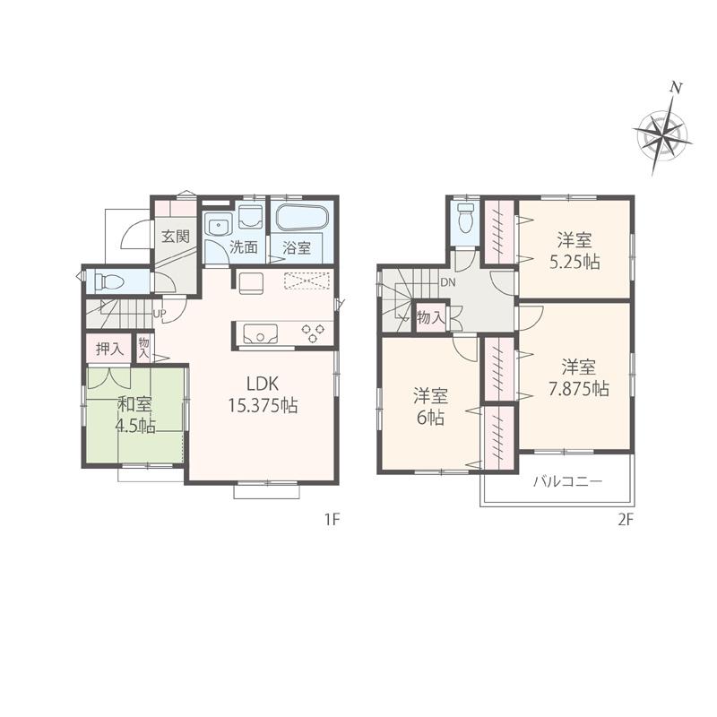 Floor plan. 25,700,000 yen, 4LDK, Land area 138.66 sq m , Building area 93.15 sq m   ◆ It is a popular living stairs