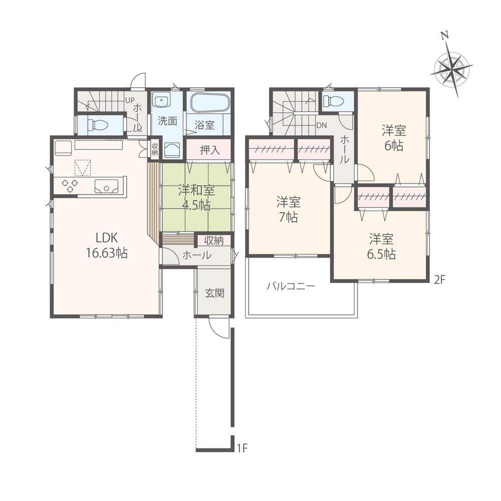 Floor plan. 28.5 million yen, 4LDK, Land area 130.94 sq m , It is 4LDK of building area 99.99 sq m Good ☆