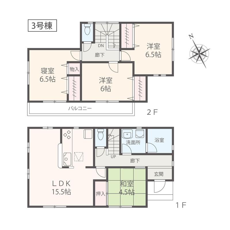 Floor plan. 23.8 million yen, 4LDK, Land area 119.53 sq m , Building area 93.15 sq m floor plan