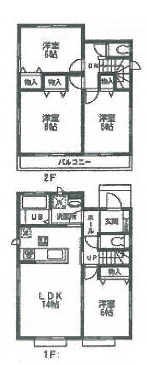 Floor plan. (3 Building), Price 27,800,000 yen, 4LDK, Land area 110.62 sq m , Building area 93.56 sq m