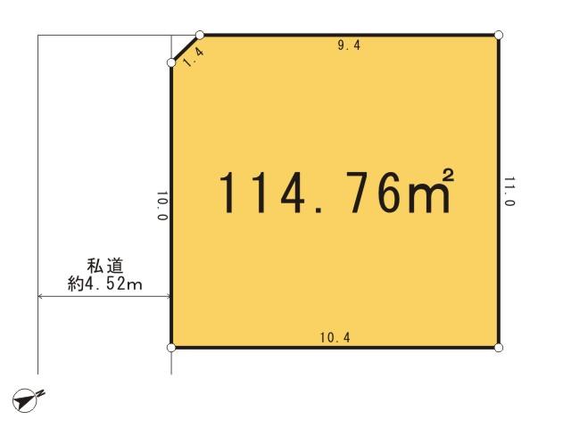 Compartment figure. Land price 14.5 million yen, Priority to the present situation is if it is different from the land area 114.76 sq m drawings