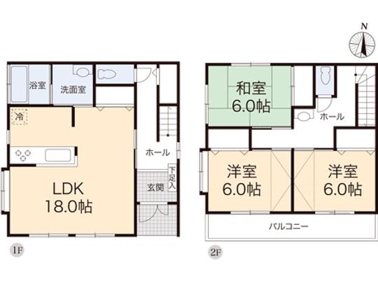Floor plan. 26,900,000 yen, 3LDK, Land area 115.04 sq m , Building area 96.88 sq m floor plan