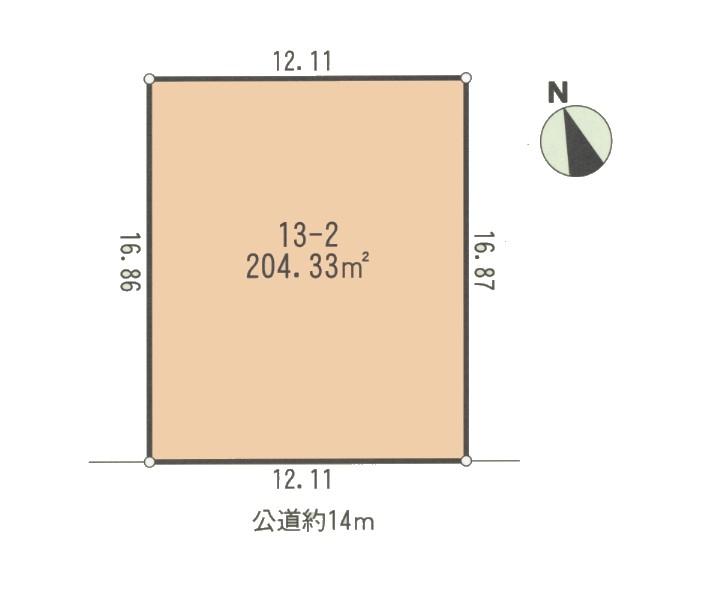 Compartment figure. Land price 22.5 million yen, Land area 204.33 sq m
