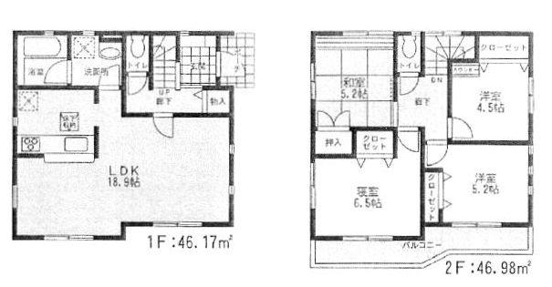 Floor plan. 27,800,000 yen, 4LDK, Land area 229.14 sq m , Building area 93.15 sq m