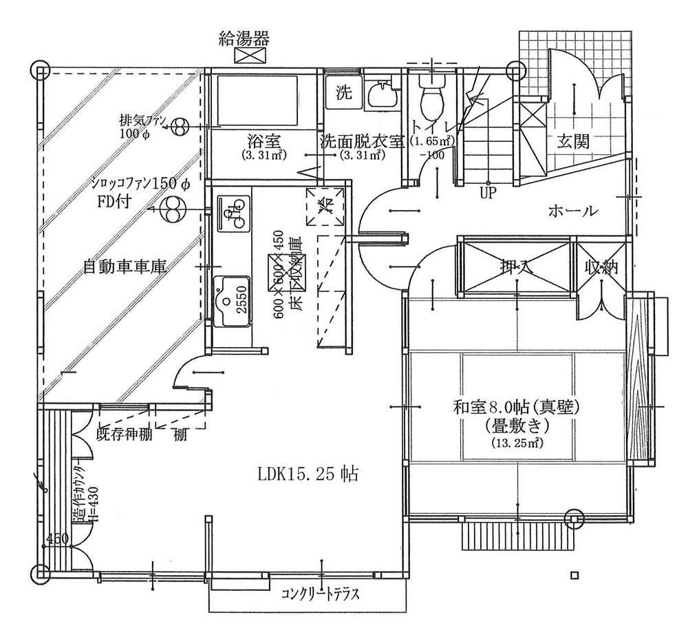 Floor plan. 26,800,000 yen, 5LDK + S (storeroom), Land area 125.45 sq m , Building area 130.48 sq m 1F Floor Plan