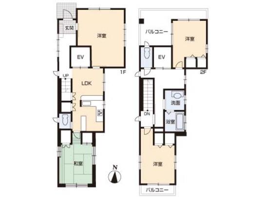Floor plan. 49,800,000 yen, 4LDK, Land area 152.59 sq m , Building area 136.13 sq m floor plan