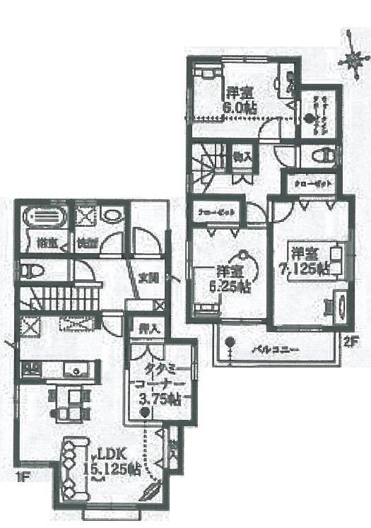 Floor plan. (Building 2), Price 23.6 million yen, 3LDK, Land area 99.29 sq m , Building area 93.47 sq m