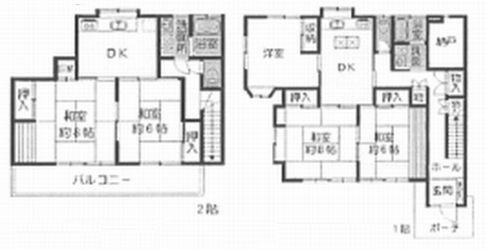 Floor plan. 15 million yen, 5DDKK + S (storeroom), Land area 219.07 sq m , Building area 134.97 sq m sun per ・ Ventilation is good. Can you use it as a two-family house. 
