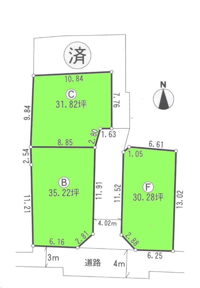 Compartment figure. Land price 26,800,000 yen, Land area 106.75 sq m