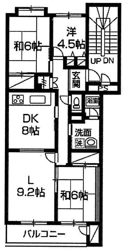Floor plan. 3LDK, Price 8.8 million yen, Occupied area 81.31 sq m , Balcony area 8.19 sq m