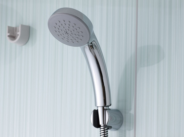 Bathing-wash room.  [Shower Faucets] Adopt a shower faucet with a clean. Stylish design, It will produce an elegant bath time.