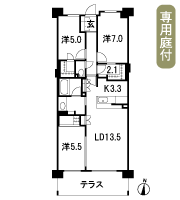 Floor: 3LDK + multi storage + WIC, the occupied area: 77.54 sq m