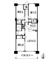 Floor: 3LDK + storeroom + multi storage + WIC, the occupied area: 82.56 sq m
