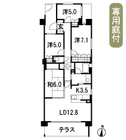 Floor: 4LDK, occupied area: 88.42 sq m