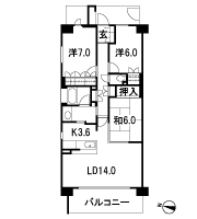 Floor: 3LDK, occupied area: 81.59 sq m