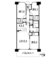 Floor: 3LDK + 2 multi-housed, the area occupied: 78.29 sq m