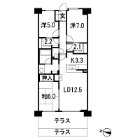 Floor: 3LDK + 2 multi-housed, the area occupied: 78.74 sq m