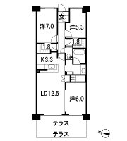 Floor: 3LDK + 2 multi-housed, the area occupied: 78.15 sq m