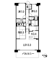 Floor: 3LDK + multi-housed, the area occupied: 78.78 sq m