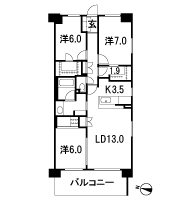 Floor: 3LDK + multi storage + WIC, the area occupied: 81.6 sq m