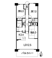 Floor: 3LDK + multi-housed, the area occupied: 80.74 sq m