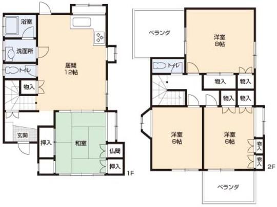 Floor plan. 18,800,000 yen, 4LDK, Land area 111.06 sq m , Building area 94.51 sq m floor plan