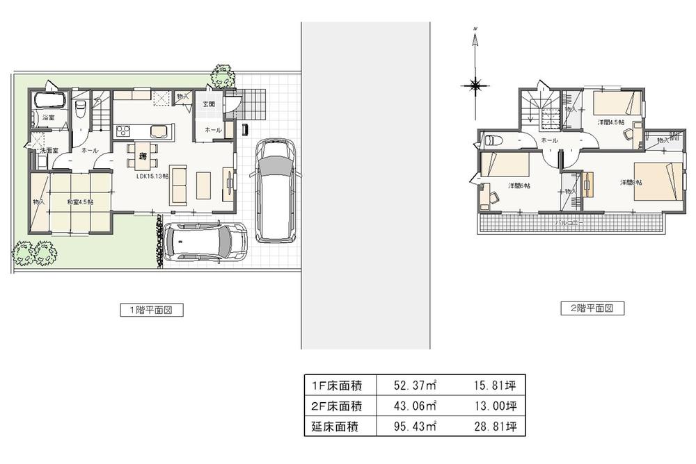 Floor plan. 31,800,000 yen, 4LDK, Land area 110.43 sq m , Building area 95.43 sq m