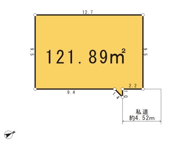 Compartment figure. Land price 12.5 million yen, Priority to the present situation is if it is different from the land area 121.89 sq m drawings