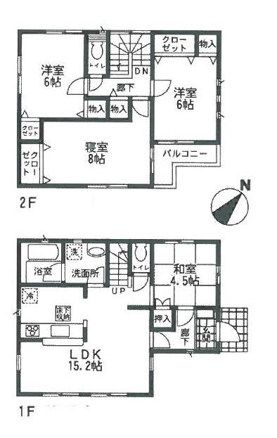 Floor plan. (3 Building), Price 24,800,000 yen, 4LDK, Land area 160.09 sq m , Building area 92.34 sq m