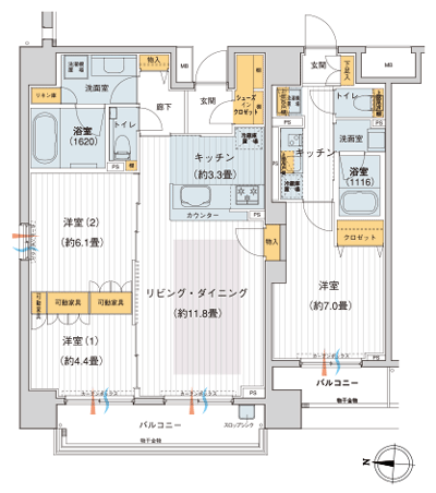 Floor: 3LDKK (2LDK + 1K), the area occupied: 86.8 sq m, Price: 41,500,000 yen, now on sale
